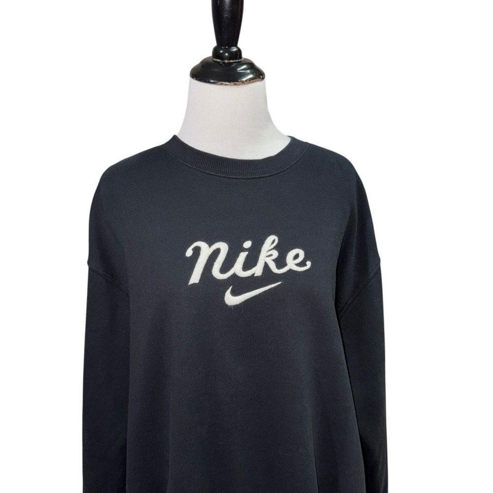 Nike Men's S Small Crewneck Sweater Long Sleeve Fleece Lined Embroidered Logo - Picture 2 of 5